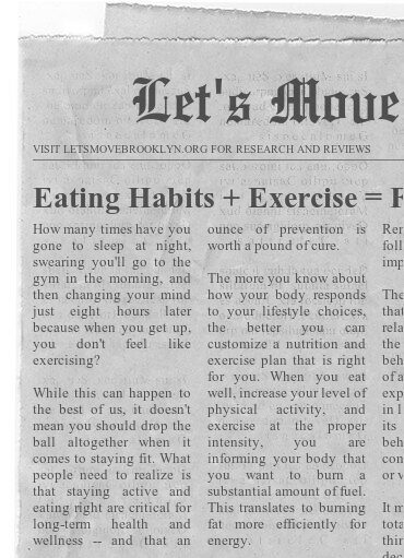 Eating Habits + Exercise = Fast Metabolism
