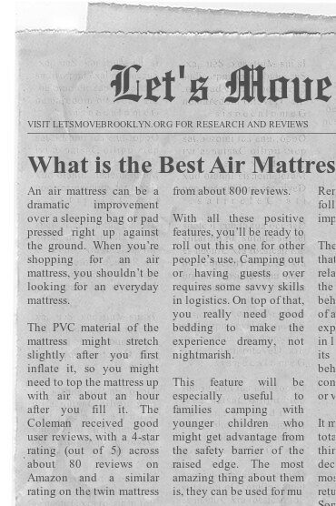 Researching the Best Air Mattresses?